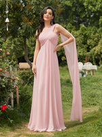 Emmerson one shoulder soft chiffon bridesmaid dress - Bay Bridal and Ball Gowns