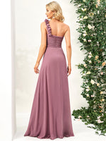 Gemma one shoulder chiffon bridesmaid dress - Bay Bridal and Ball Gowns
