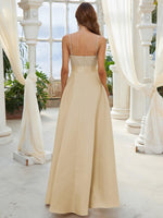 Jill decorated satin high low ball dress - Bay Bridal and Ball Gowns