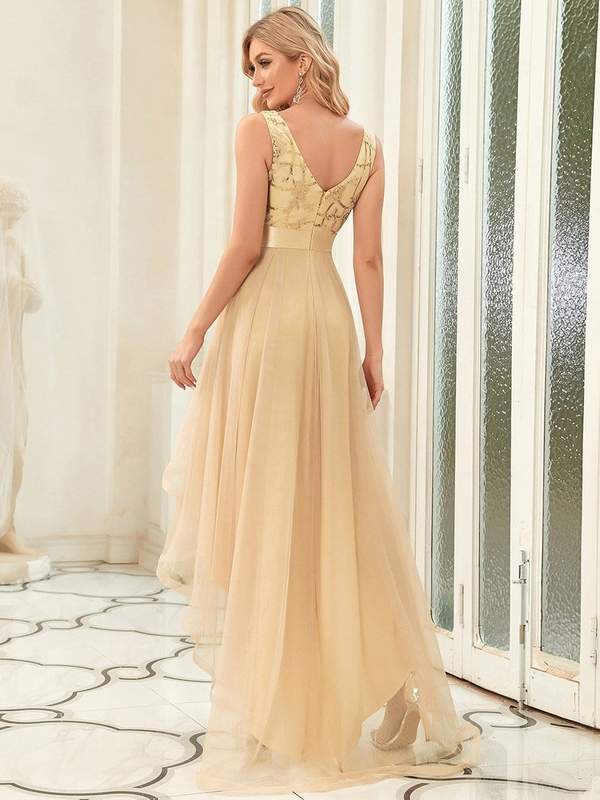 Loretta tulle ball or bridesmaid High Low evening dress Bay Bridal and Ball Gowns