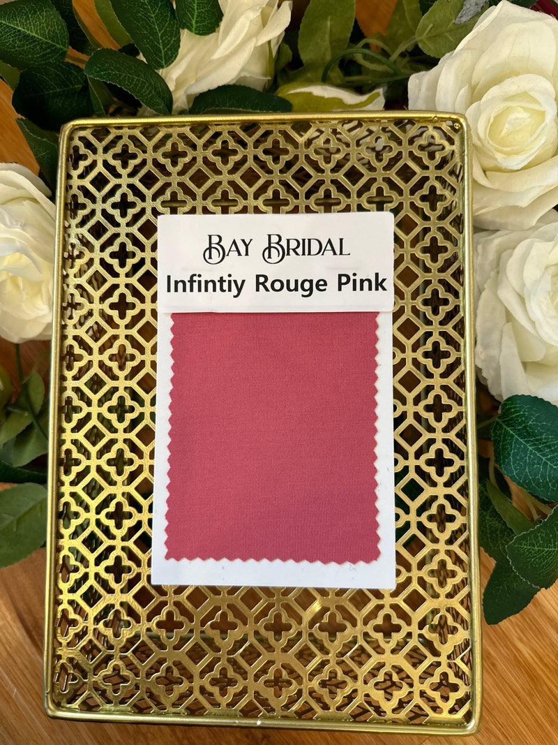 Luxe Infinity Gown Fabric Swatches - Bay Bridal and Ball Gowns