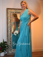 Luxe Tiffany Blue Convertible Infinity bridesmaid dress Bay Bridal and Ball Gowns