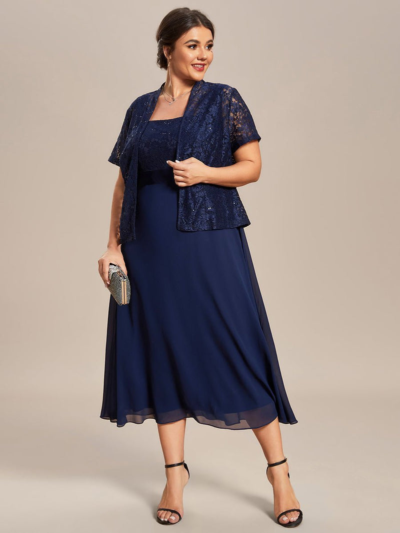 Aella two piece mother of the bride/groom suit in navy Express NZ wide - Bay Bridal and Ball Gowns