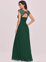 Allanah cap sleeve bridesmaid dress in emerald Express NZ wide - Bay Bridal and Ball Gowns