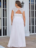 Allanah chiffon and lace wedding dress in white Express NZ wide - Bay Bridal and Ball Gowns