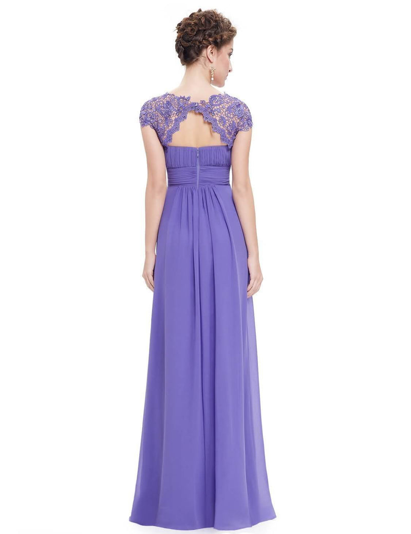 Allanah lace and chiffon bridesmaid dress in Lavender Express NZ wide - Bay Bridal and Ball Gowns