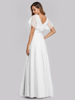 Alma flutter sleeve tulle wedding gown in Ivory Express NZ wide - Bay Bridal and Ball Gowns