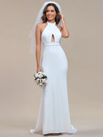 Alyse ivory halter wedding dress size 8 in ivory Express NZ wide - Bay Bridal and Ball Gowns