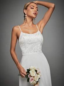 Ambika simple thin strap wedding dress in ivory s10 Express NZ wide - Bay Bridal and Ball Gowns