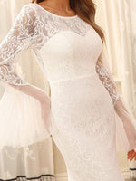 Amelia lace wedding dress with sleeve in ivory Express NZ Wide - Bay Bridal and Ball Gowns