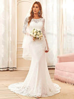 Amelia lace wedding dress with sleeve in ivory Express NZ Wide - Bay Bridal and Ball Gowns