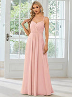 Aminata light pink gown with lace up back s8 Express NZ wide - Bay Bridal and Ball Gowns
