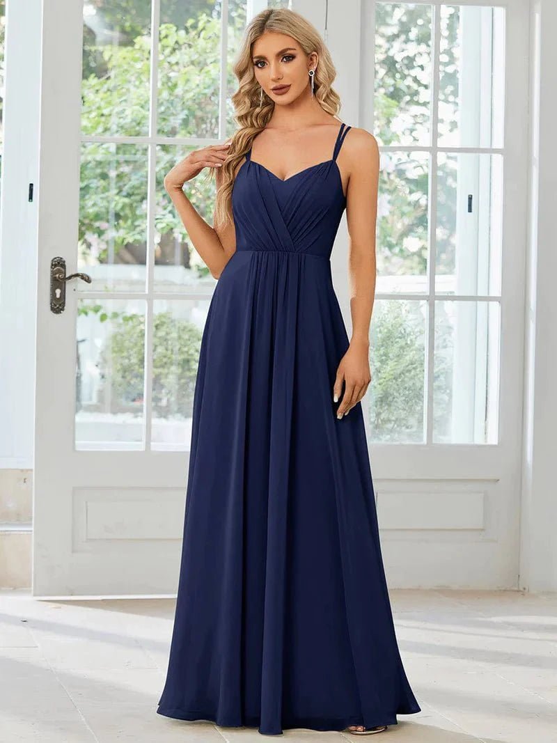 Navy Blue Bridesmaid Dress with Lace Up Size 8 and 10