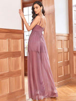 Angeli sparkling ball dress with split in s8 dusky rose Express NZ wide - Bay Bridal and Ball Gowns