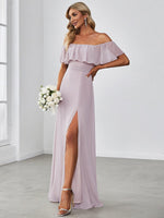 Angelina ball dress with split in lilac Express NZ wide! - Bay Bridal and Ball Gowns