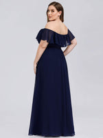 Angelina ball dress with split in navy Express NZ wide - Bay Bridal and Ball Gowns