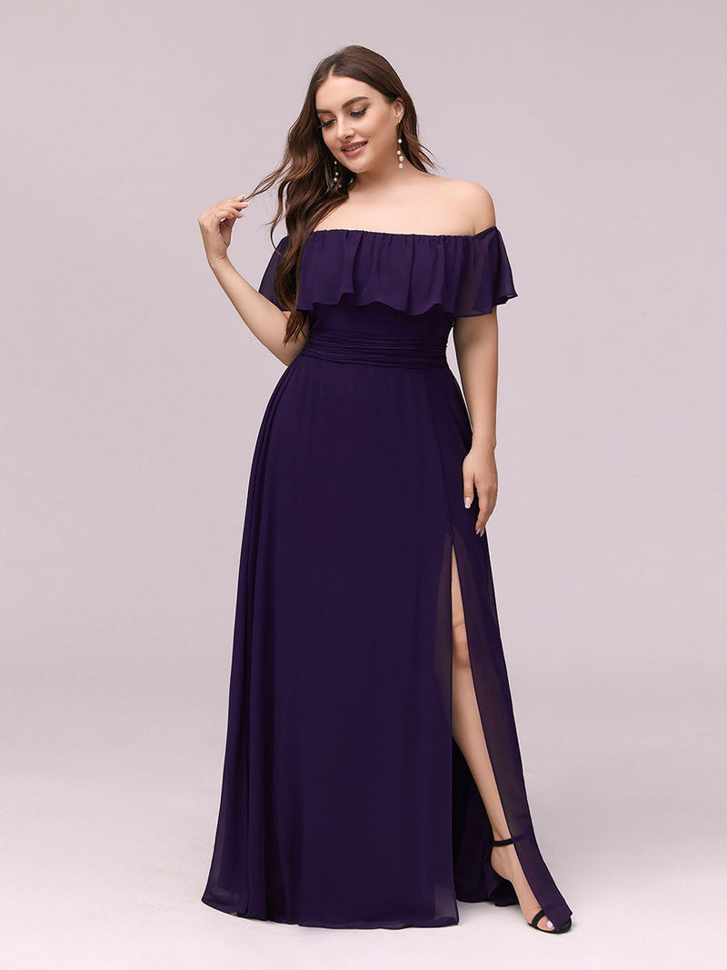 Angelina ball/bridesmaid dress with split in purple size 18 Express NZ wide - Bay Bridal and Ball Gowns