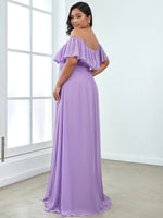 Angelina Lavender off shoulder bridesmaid dress Express NZ wide - Bay Bridal and Ball Gowns