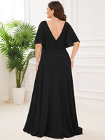 Aroha short sleeve dress in black s22-24 Express NZ wide - Bay Bridal and Ball Gowns