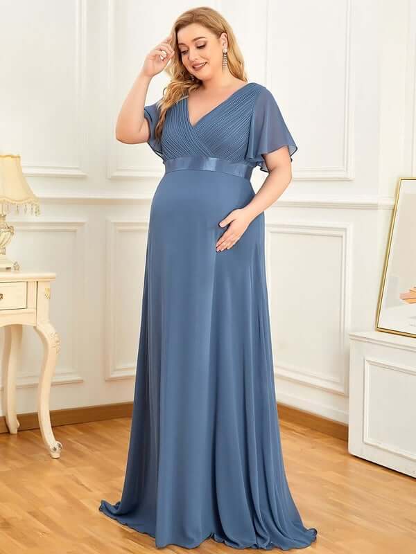 Billie chiffon maternity bridesmaid dress in baby shades - Bay Bridal and Ball Gowns