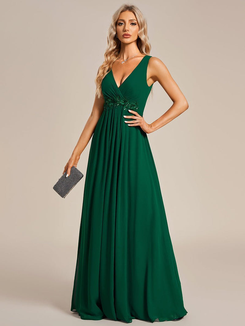 Bonny Emerald event gown with applique s10-12 Express NZ wide - Bay Bridal and Ball Gowns