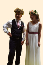 Boy's pre-tied solid neck tie Express NZ wide! - Bay Bridal and Ball Gowns