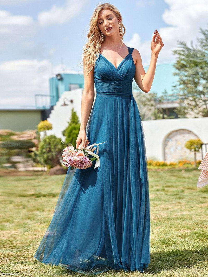 Cammy sleeveless tulle bridesmaid dress in teal size 20 Express NZ wide - Bay Bridal and Ball Gowns