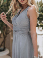 Cammy tulle bridesmaid dress in grey Express NZ wide - Bay Bridal and Ball Gowns
