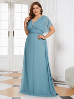 Casey short sleeve cape style bridesmaid dress - Bay Bridal and Ball Gowns