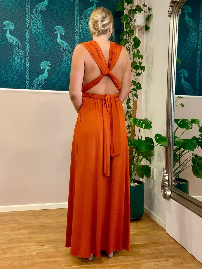 Classic Infinity bridesmaid dress in Burnt Orange Express NZ wide - Bay Bridal and Ball Gowns