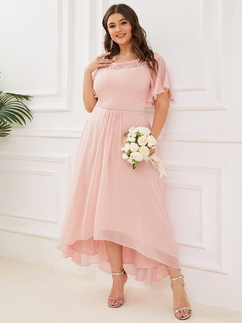 Connie chiffon tea length high low mother of the bride dress - Bay Bridal and Ball Gowns