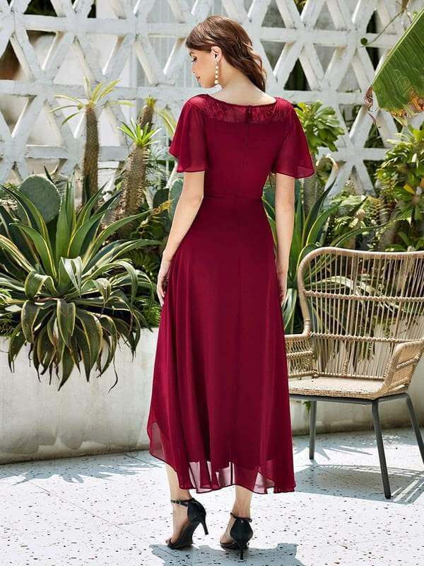 Connie chiffon tea length mother of the bride dress s12 Express NZ wide - Bay Bridal and Ball Gowns