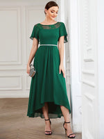 Connie emerald green tea length dress Express NZ wide - Bay Bridal and Ball Gowns