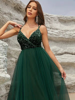Constance strappy back forest green ball dress Express NZ wide - Bay Bridal and Ball Gowns