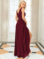 Coralee high low evening gown size 16 in burgundy Express NZ wide - Bay Bridal and Ball Gowns
