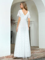 Daphne V neck boho lace wedding dress in ivory size 8 Express NZ wide - Bay Bridal and Ball Gowns