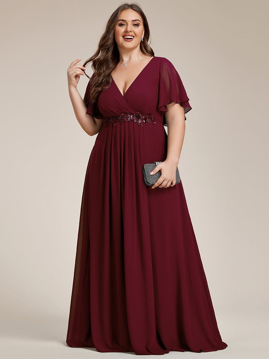 Darnika burgundy chiffon evening dress Express NZ wide - Bay Bridal and Ball Gowns