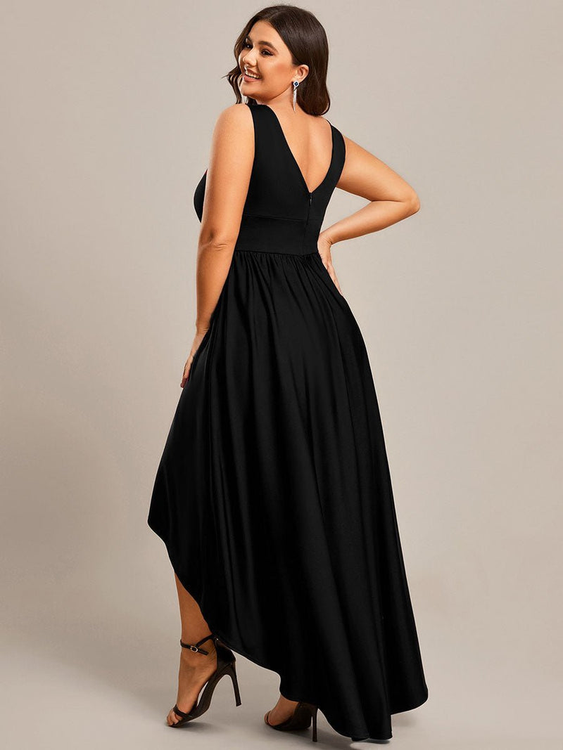 Delanie high low V neck bridesmaid dress - Bay Bridal and Ball Gowns