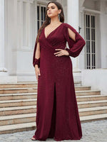 Dianne plus size evening ball dress in burgundy Express NZ wide - Bay Bridal and Ball Gowns
