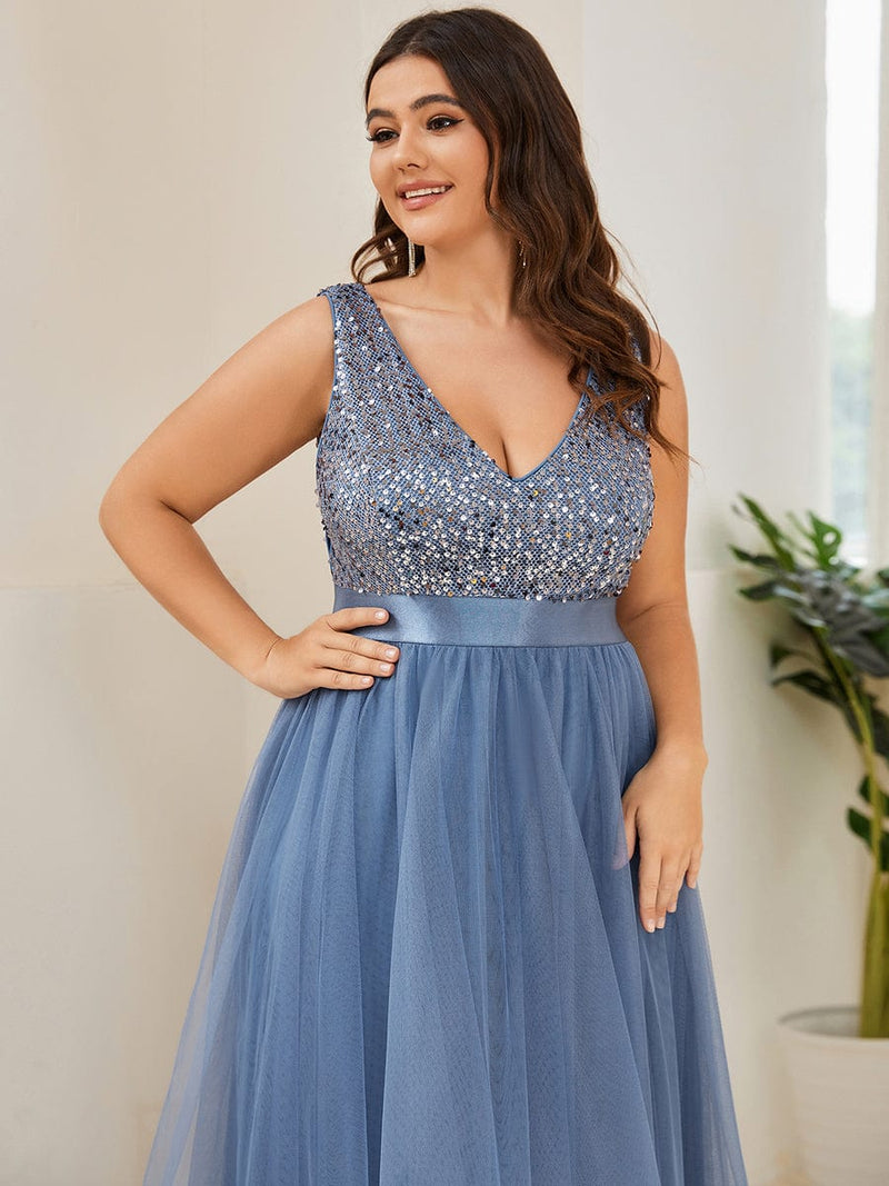 Dina dusky blue high low tulle ball dress size 24 Express NZ wide - Bay Bridal and Ball Gowns