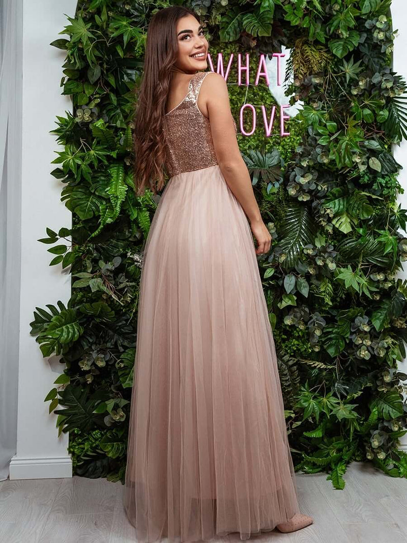 Dorine ball or dress in rose gold Express NZ wide - Bay Bridal and Ball Gowns
