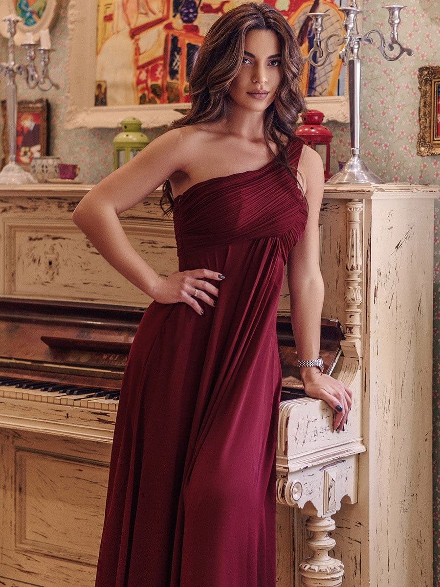 Emmerson maternity ball dress in burgundy red Express NZ wide - Bay Bridal and Ball Gowns