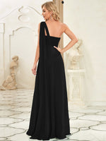 Emmerson one shoulder ball dress in black Express NZ wide - Bay Bridal and Ball Gowns