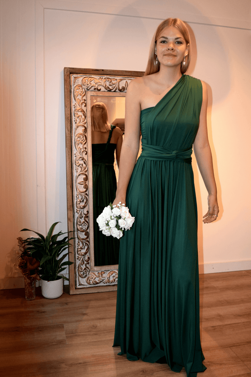 Ever Green convertible Infinity bridesmaid dress - Bay Bridesmaid