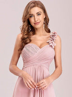 Gemma one shoulder chiffon bridesmaid dress - Bay Bridal and Ball Gowns