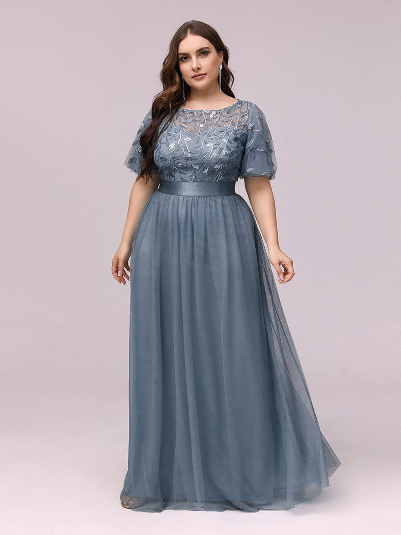 Georgia flutter sleeve tulle bridesmaid dress in lighter colors - Bay Bridal and Ball Gowns