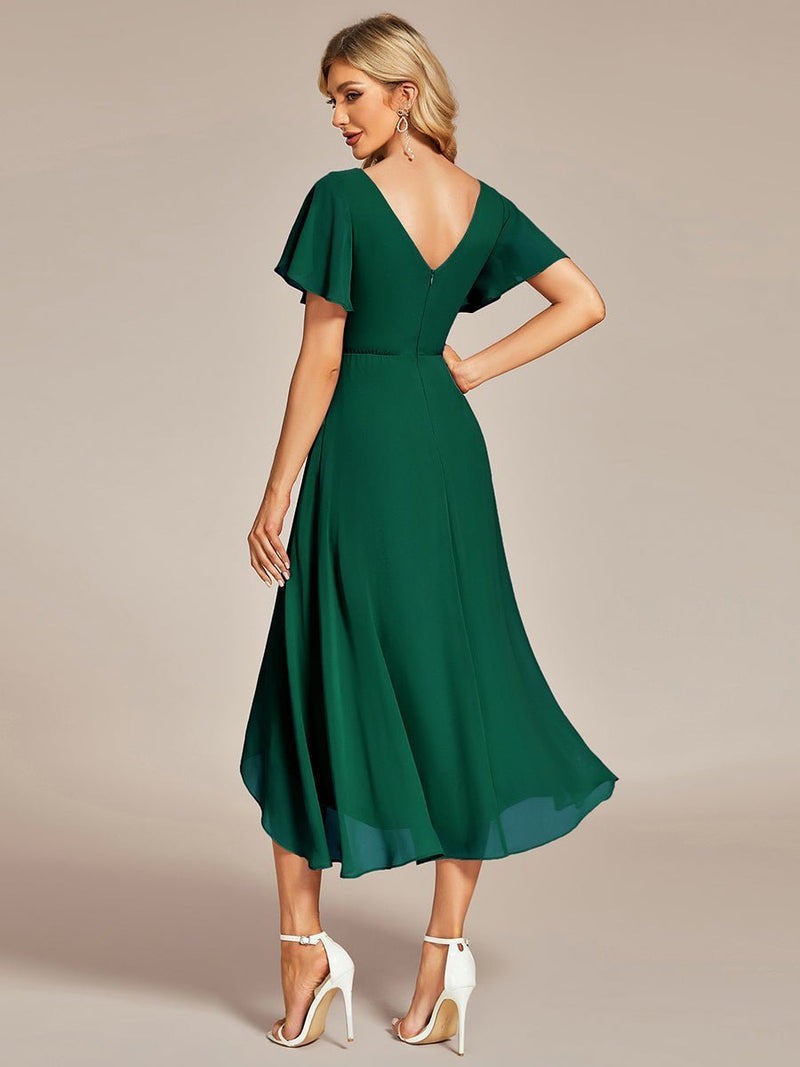 Grace emerald short chiffon dress Express NZ wide - Bay Bridal and Ball Gowns