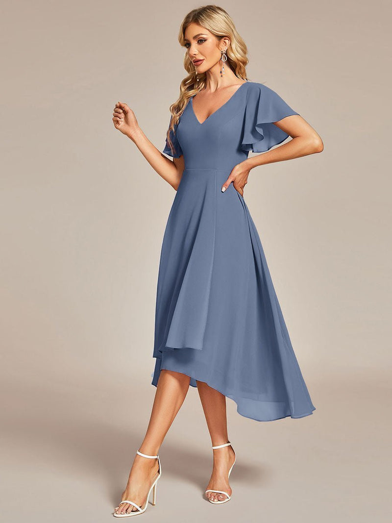 Grace midi mother of the bride gown in dusky navy Express NZ wide - Bay Bridal and Ball Gowns