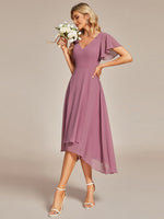 Grace midi mother of the bride gown in dusky rose Express NZ wide - Bay Bridal and Ball Gowns