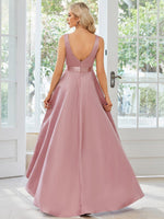 Gracey satin high low school ball or evening dress - Bay Bridal and Ball Gowns